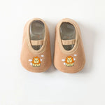 Baby hjemmesko med dyreprint - Cream / 17-18